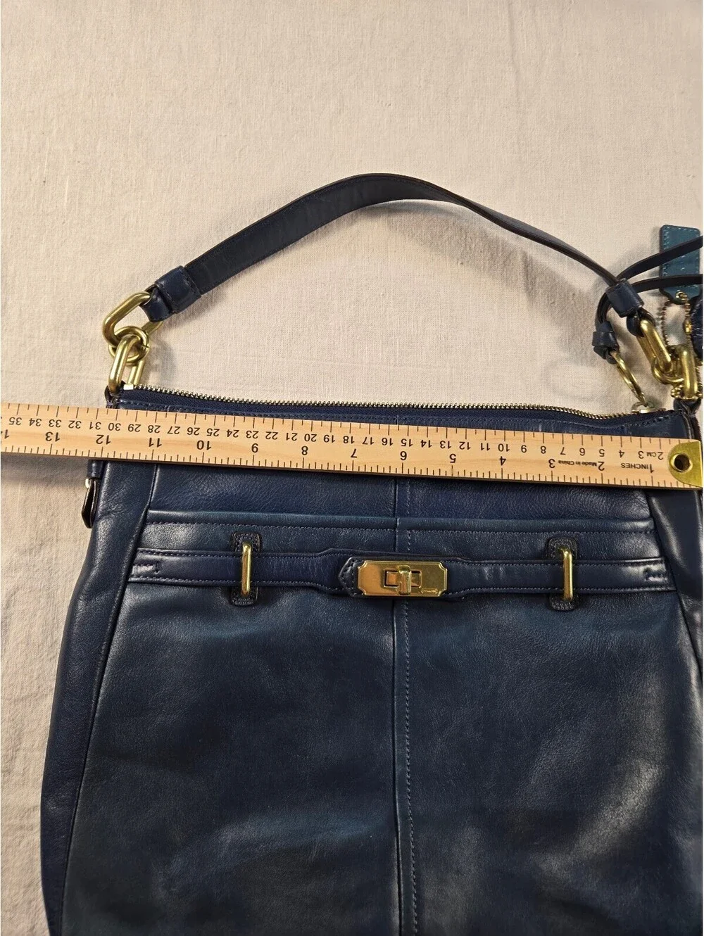 Vintage COACH Chelsea Ashlyn Hobo Bag Midnight Blue Navy Leather VGUC Pristine